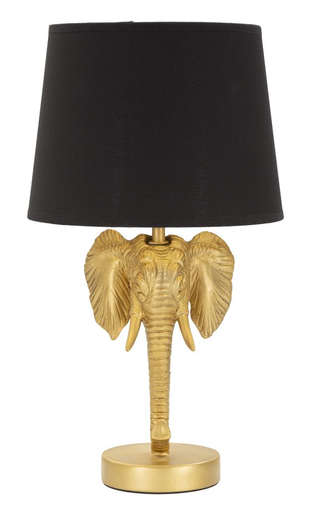 Asztali lámpa 40 cm, elefant, arany fekete - ELEPHANT - Butopêa
